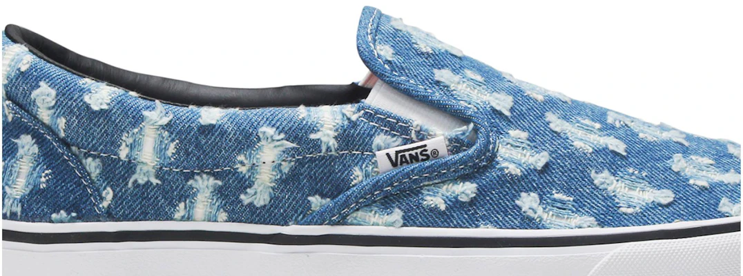 Supreme x Vans Slip-On 'Denim Biru Lubang Tumbuk' VN0A38DD2DD Order Supreme x Vans Slip-On 'Denim Biru Lubang Tumbuk' VN0A38DD2DD