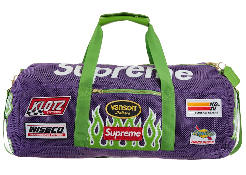 Supreme x Vanson Leathers Cordura Mesh Duffle Bag Purple