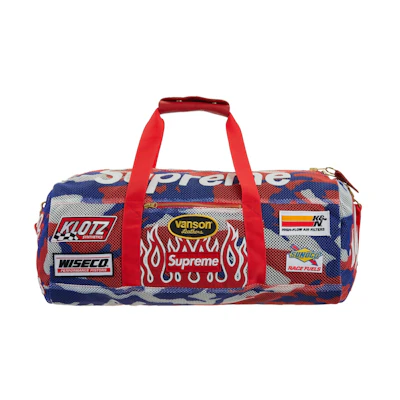 Supreme Vanson Leathers Cordura Mesh Duffle Bag Red Camo