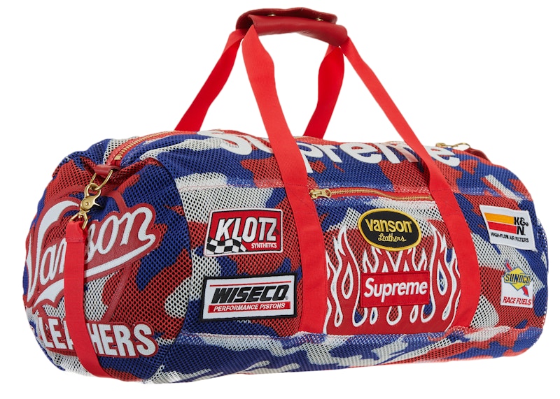 Order Tas Olahraga Supreme x Vanson Leathers Cordura Mesh Merah Camo