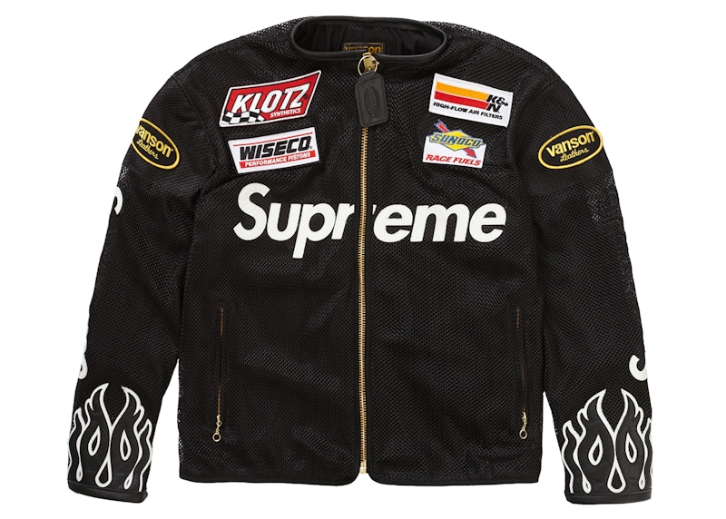 Buy Supreme x Vanson Leathers Cordura Mesh Jacket Black - Novelship