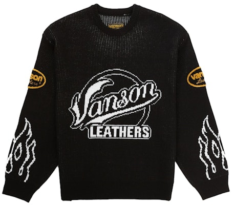 Supreme x Vanson Leathers Suéter Negro Buy Supreme x Vanson Leathers Suéter Negro