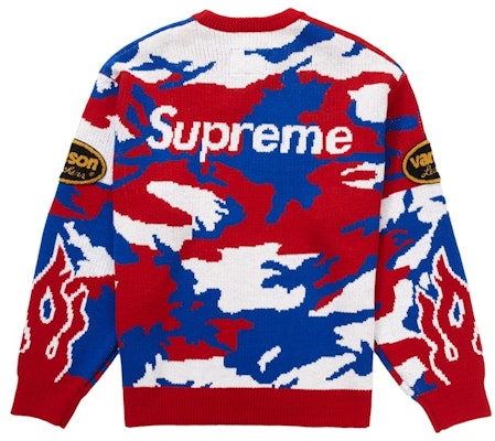 Supreme x Vanson Leathers Sweater Red Camo Order Supreme x Vanson Leathers Sweater Red Camo