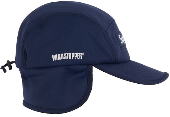 Supreme x WINDSTOPPER Earflap Camp Cap Navy Lookbook Supreme x WINDSTOPPER Earflap Camp Cap Navy