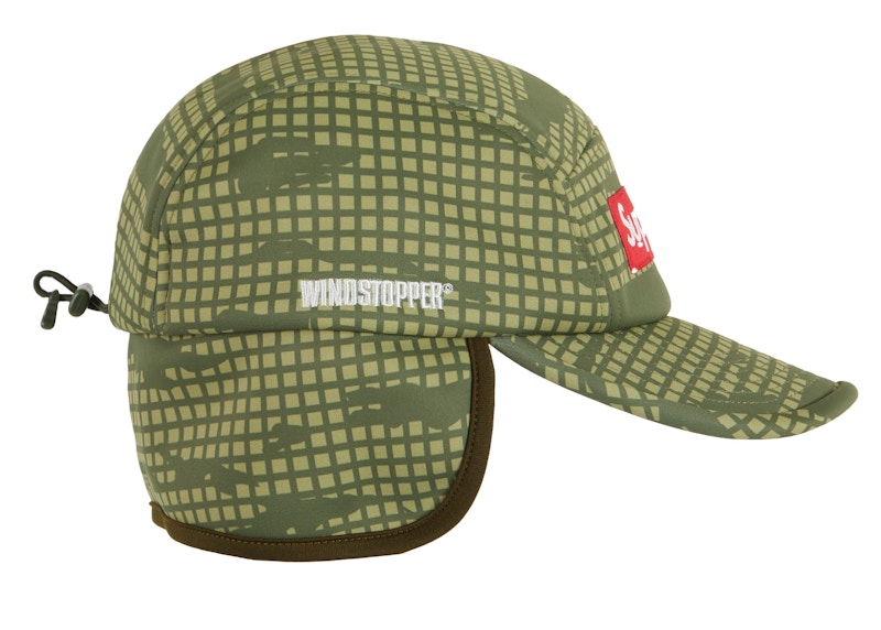 Supreme x WINDSTOPPER Earflap Camp Cap Olive Grid Camo 圖 3