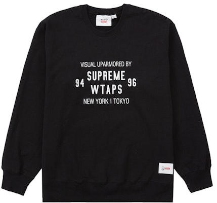 Supreme x WTAPS Sudadera Cuello Redondo Negra Buy Supreme x WTAPS Sudadera Cuello Redondo Negra