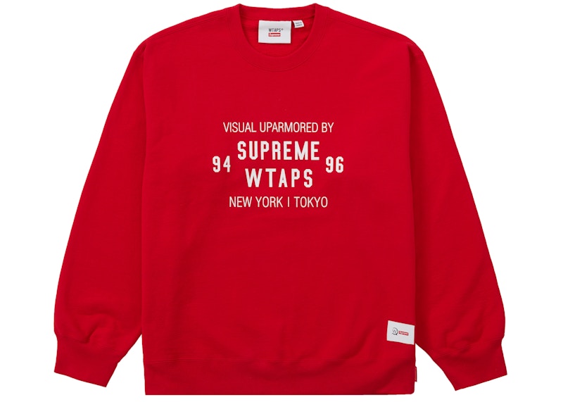 Buy Supreme x WTAPS クルーネック (レッド)
