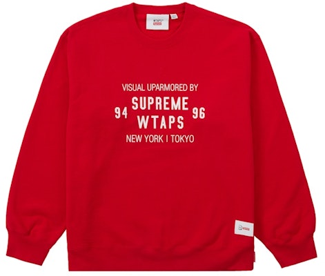 Supreme x WTAPS Sudadera Cuello Redondo Roja Buy Supreme x WTAPS Sudadera Cuello Redondo Roja