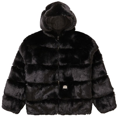 Supreme x WTAPS Faux Fur Hooded Jacket Black Buy Supreme x WTAPS Faux Fur Hooded Jacket Black