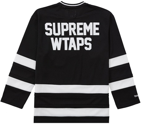 Supreme x WTAPS Mitchell & Ness Hockey Jersey Black Order Supreme x WTAPS Mitchell & Ness Hockey Jersey Black