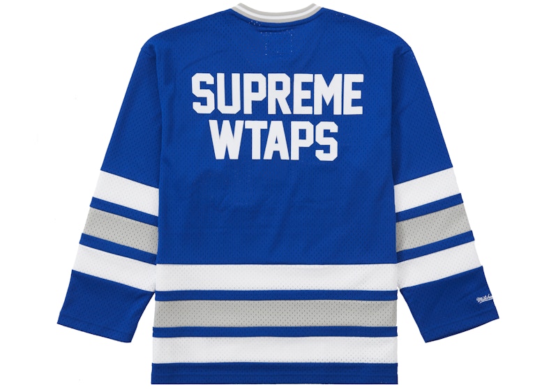 Order Supreme x WTAPS Mitchell & Ness Hockey Jersey Blue