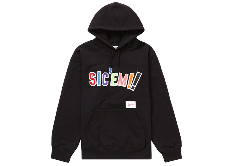 Buy Supreme x WTAPS Sic’em! Hoodie Hitam Sweatshirt
