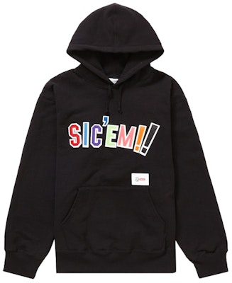 Supreme x WTAPS Sic’em! Hoodie Hitam Sweatshirt Buy Supreme x WTAPS Sic’em! Hoodie Hitam Sweatshirt