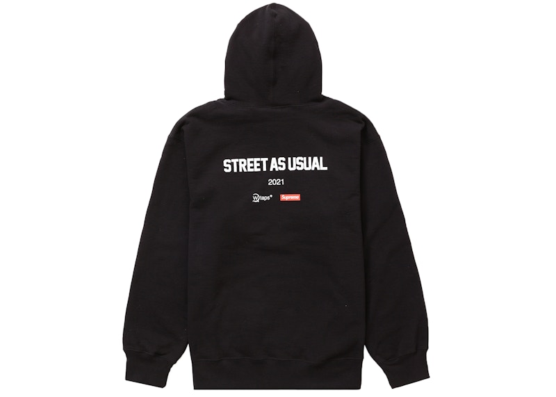 Order Supreme x WTAPS Sic’em! Hoodie Hitam Sweatshirt