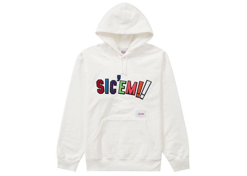 Supreme x WTAPS Sic’em! Hooded Sweatshirt White
