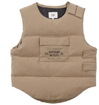 Supreme x WTAPS Tactical Down Vest Tan Buy Supreme x WTAPS Tactical Down Vest Tan