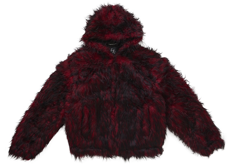 Supreme Y's by Yohji Yamamoto Faux Fur WINDSTOPPER Hooded Bomber Jacket Red