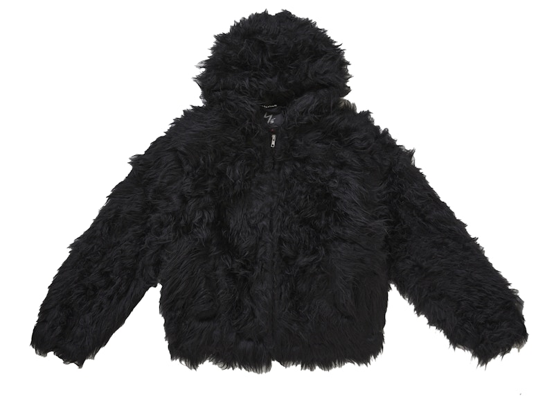 Supreme Y's by Yohji Yamamoto Faux Fur WINDSTOPPER Hooded Bomber Jacket Black