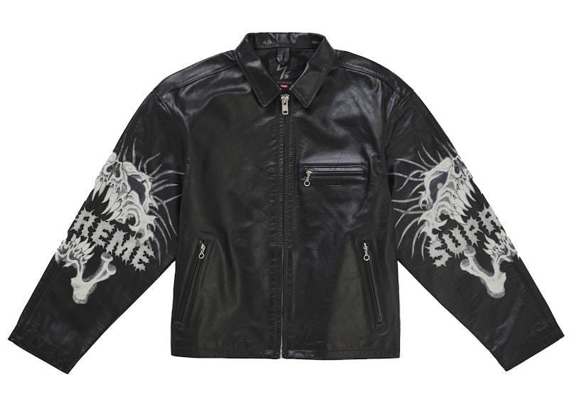 Supreme Y's by Yohji Yamamoto Leather Jacket Black