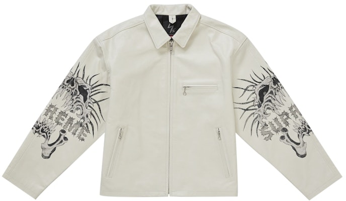 Supreme Y's by 山本耀司 白色皮革夹克 Buy Supreme Y's by 山本耀司 白色皮革夹克