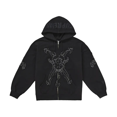 Supreme Y's by Yohji Yamamoto Zip Up Hooded Sweatshirt Black
