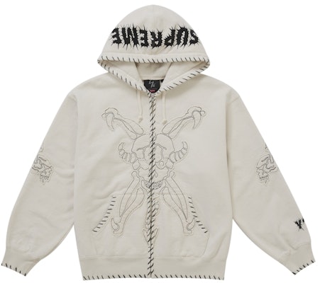 Supreme Y''s by Yohji Yamamoto Hoodie Zip Up Sweatshirt Natural Buy Supreme Y''s by Yohji Yamamoto Hoodie Zip Up Sweatshirt Natural