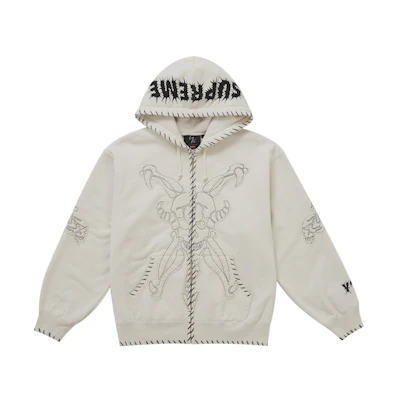 Supreme Y's by Yohji Yamamoto Zip Up Hooded Sweatshirt Natural
