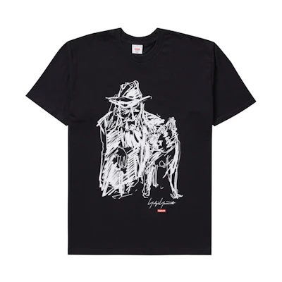 Supreme Yohji Yamamoto Scribble Portrait Tee Black