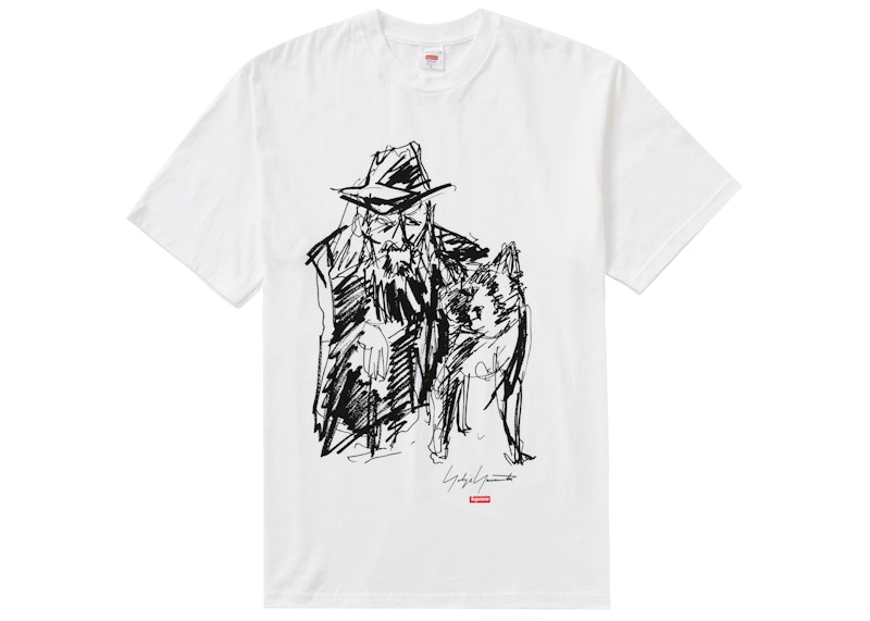 Buy Supreme Yohji Yamamoto Scribble Portrait Baju-T Putih