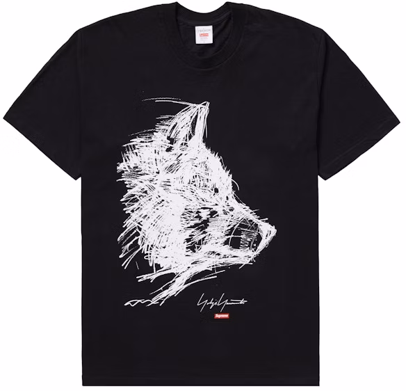 supreme-yohji-yamamoto-scribble-wolf-tee-black