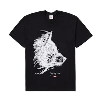 Supreme Yohji Yamamoto Scribble Wolf Tee Black