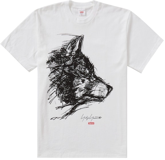 supreme-yohji-yamamoto-scribble-wolf-tee-white