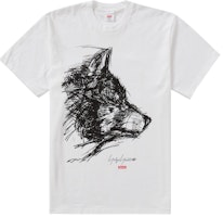 Supreme Yohji Yamamoto Scribble Wolf Tee White