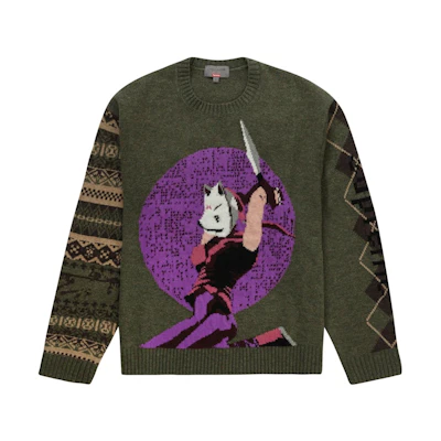 Supreme Yohji Yamamoto TEKKEN Sweater Olive