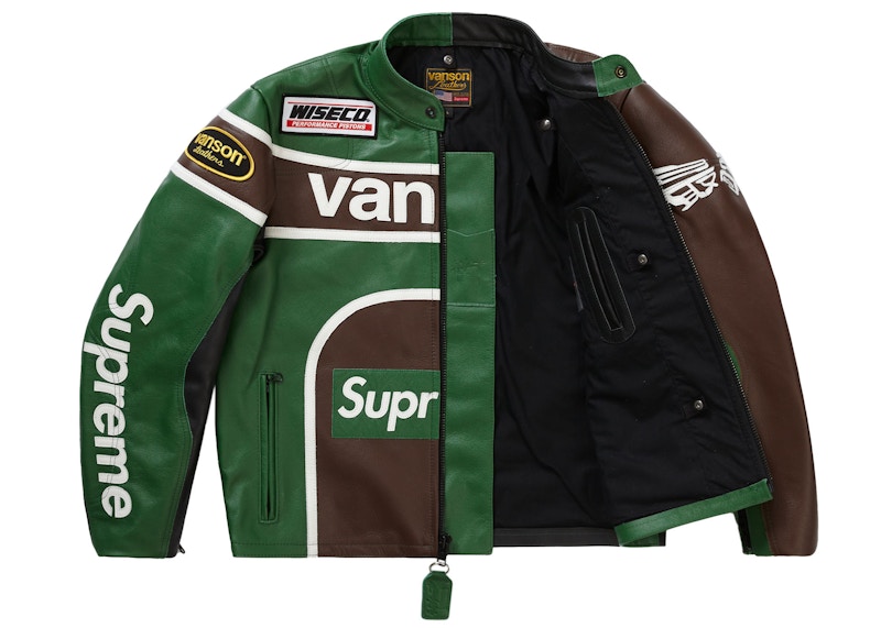 Order Supreme Yohji Yamamoto Vanson Leathers Jaket Split Hijau