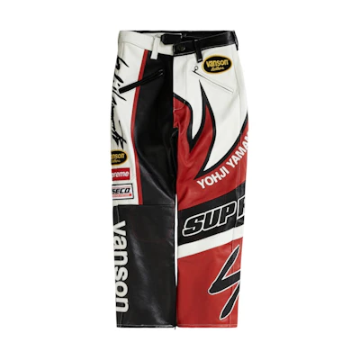 Supreme Yohji Yamamoto Vanson Leathers Split Pant White