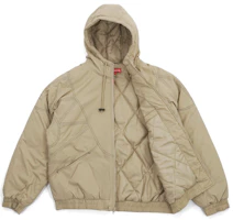 Order Supreme Zig Zag Stitch Puffy Jacket Tan