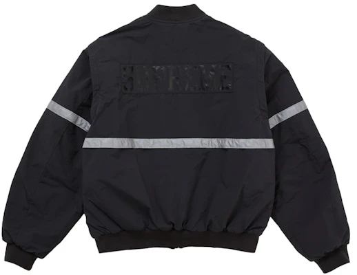 シュプリーム ジップオフスリーブ リフレクティブストライプ ジャケット ブラック Lookbook シュプリーム ジップオフスリーブ リフレクティブストライプ ジャケット ブラック