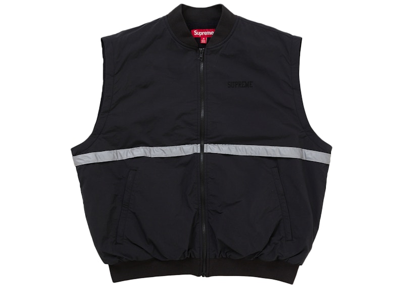 Purchase シュプリーム ジップオフスリーブ リフレクティブストライプ ジャケット ブラック