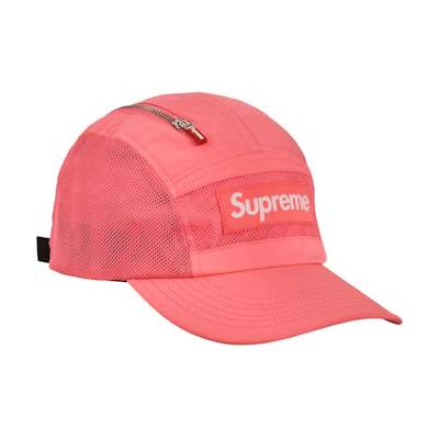 Supreme Zip Mesh Camp Cap (FW20) Bright Pink
