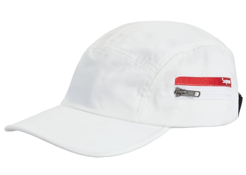 Supreme Zip Pocket Camp Cap White