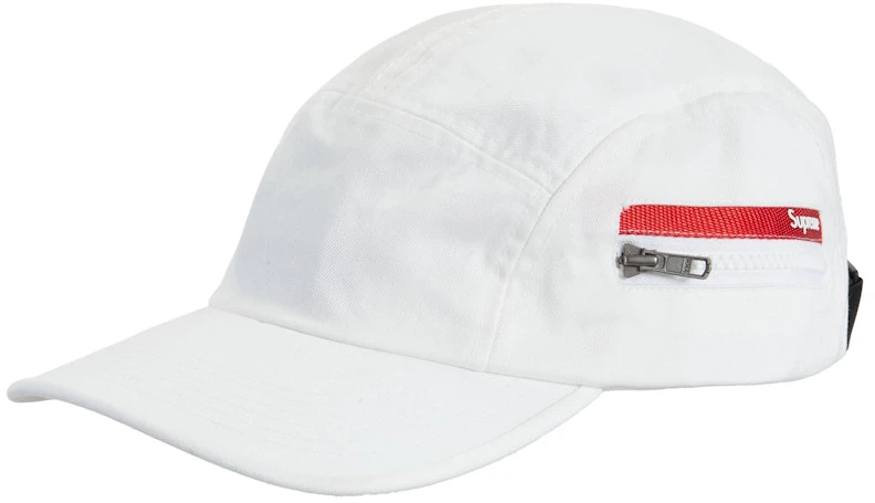 supreme-zip-pocket-camp-cap-white