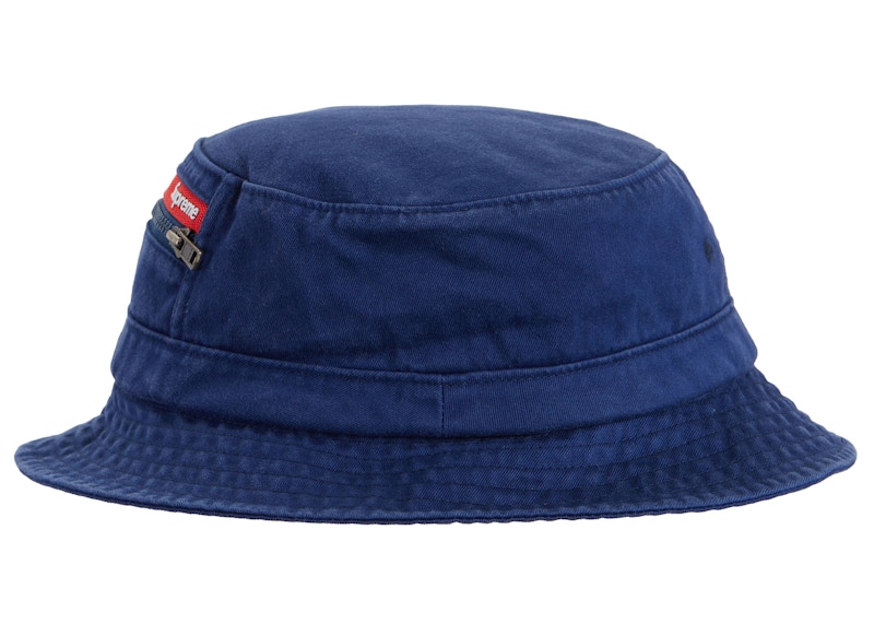 Order Supreme 海军蓝拉链口袋渔夫帽