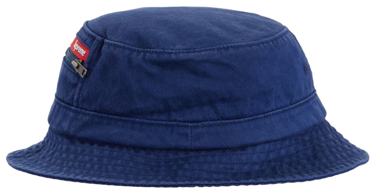 Supreme 海军蓝拉链口袋渔夫帽 Order Supreme 海军蓝拉链口袋渔夫帽