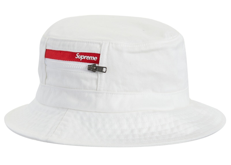 Buy Supreme Topi Crusher Saku Resleting Putih