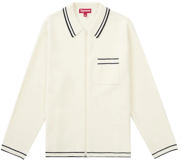 supreme-zip-up-polo-sweater-white