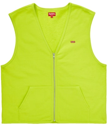 Supreme Zip Up Sweat Vest Acid Green Buy Supreme Zip Up Sweat Vest Acid Green