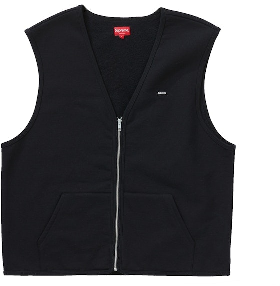supreme-zip-up-sweat-vest-black