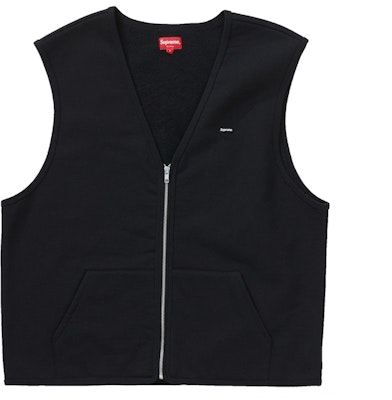 Supreme Zip Up Sweat Vest Black Buy Supreme Zip Up Sweat Vest Black