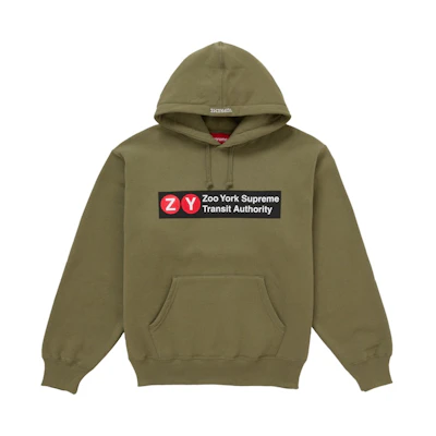 Supreme Zoo York Hooded Sweatshirt Light Olive